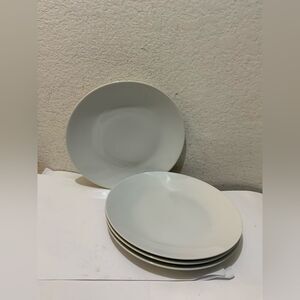 Set Of 4 Denmark Tools For Cooks 10 5/8" Coupe Dinner Plates White Porcelain